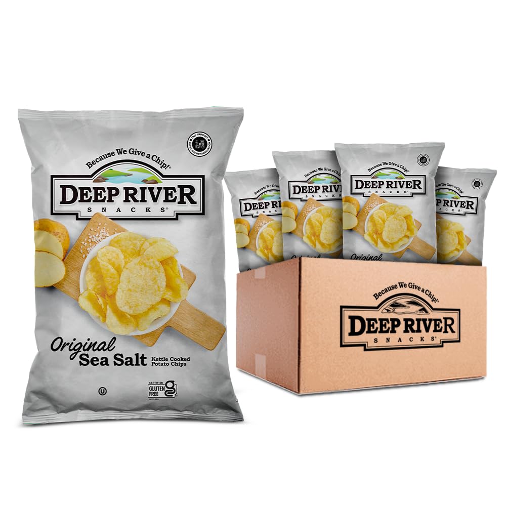 kettle cooked potato chips pack of 24 with Deep River Snacks Original Sea Salt bags