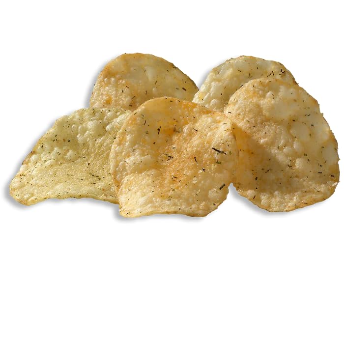 rosemary olive oil kettle chips showcasing a crispy texture and flavorful seasoning in a small pile.