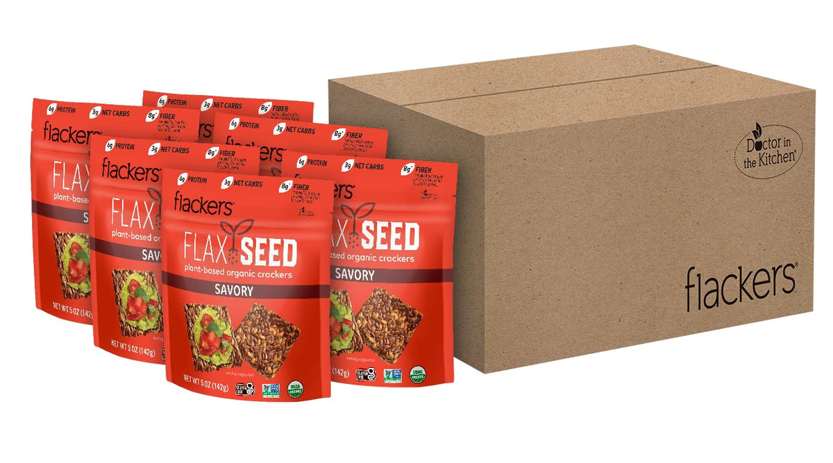 Flackers Organic Savory Flaxseed Crackers