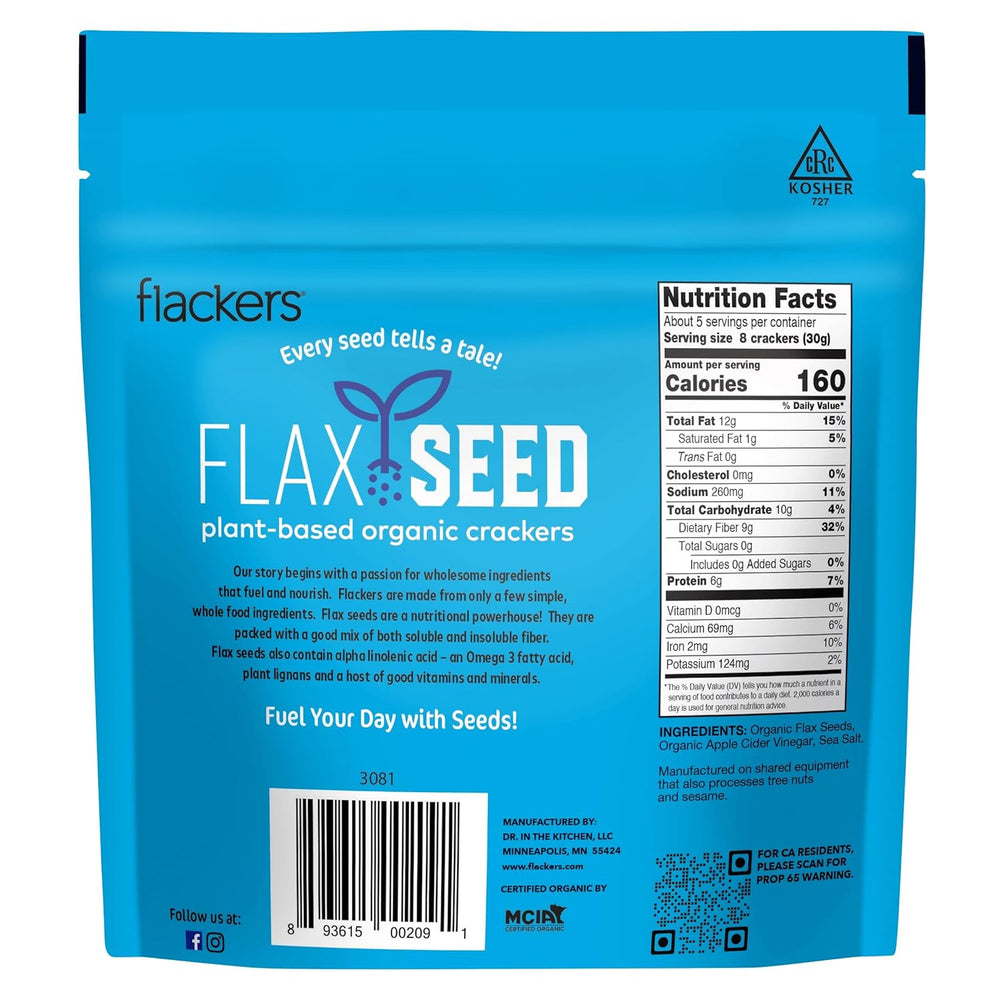 Flackers Organic Sea Salt Flaxseed 