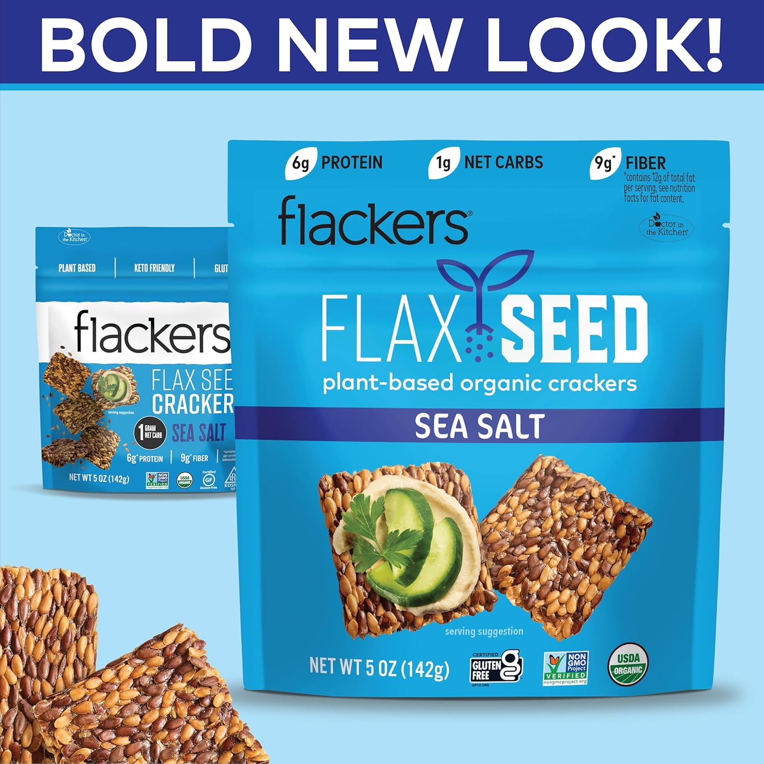 Flackers Organic Sea Salt Flaxseed 