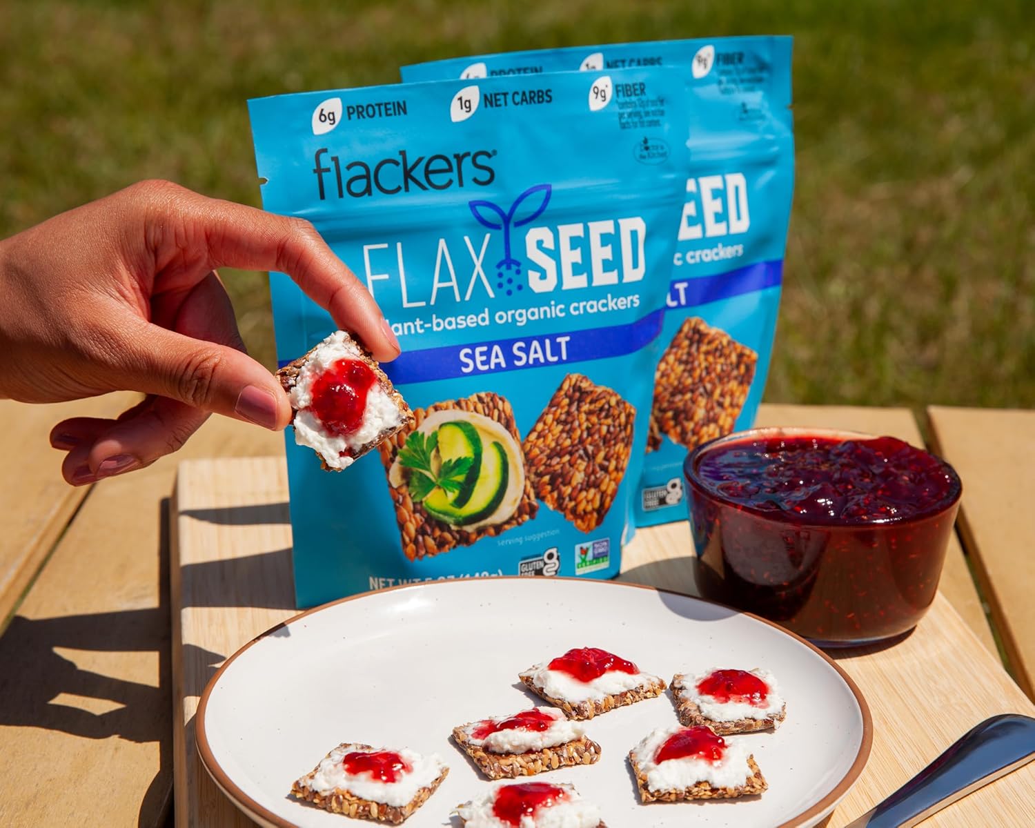 Flackers Organic Sea Salt Flaxseed 
