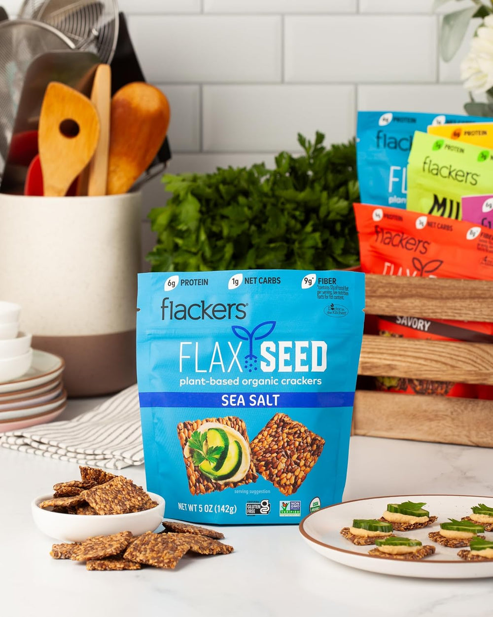 Flackers Organic Sea Salt Flaxseed 