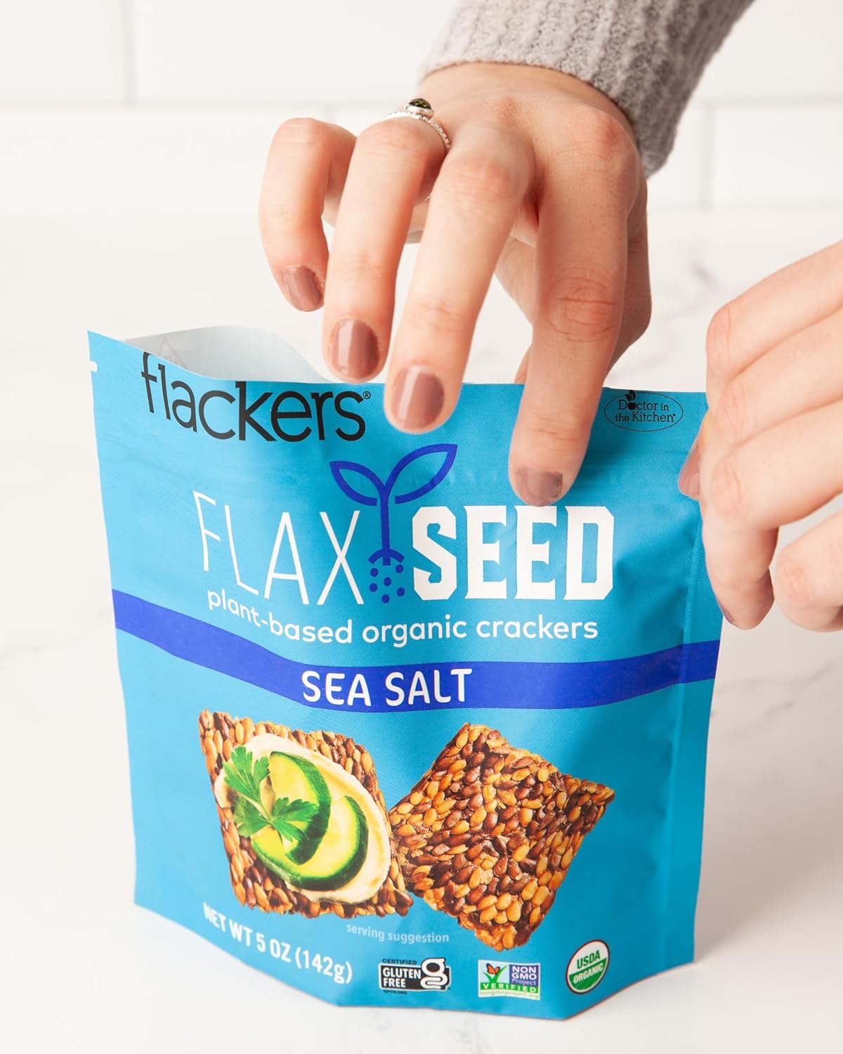 Flackers Organic Sea Salt Flaxseed 