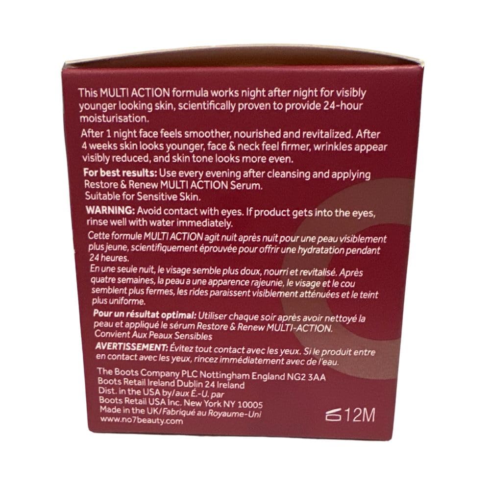 No7 Restore and Renew Night Cream