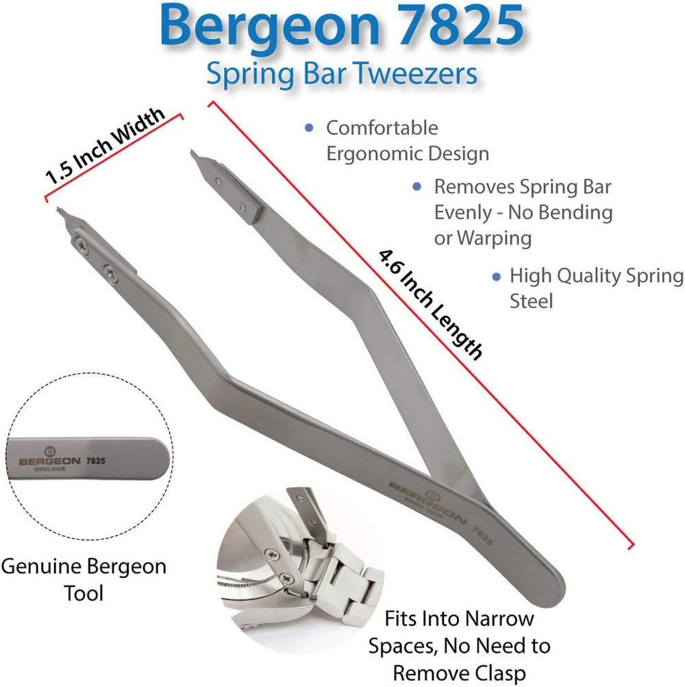 Bergeon 7825 Spring Bar Tweezer Lug Removal Fitting Tool