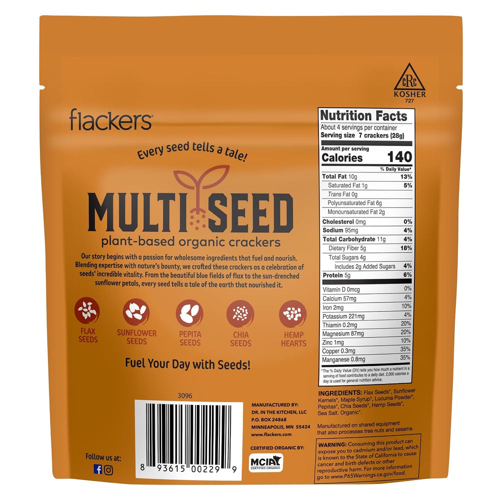 Flackers Organic Maple Multi-Seed Crackers