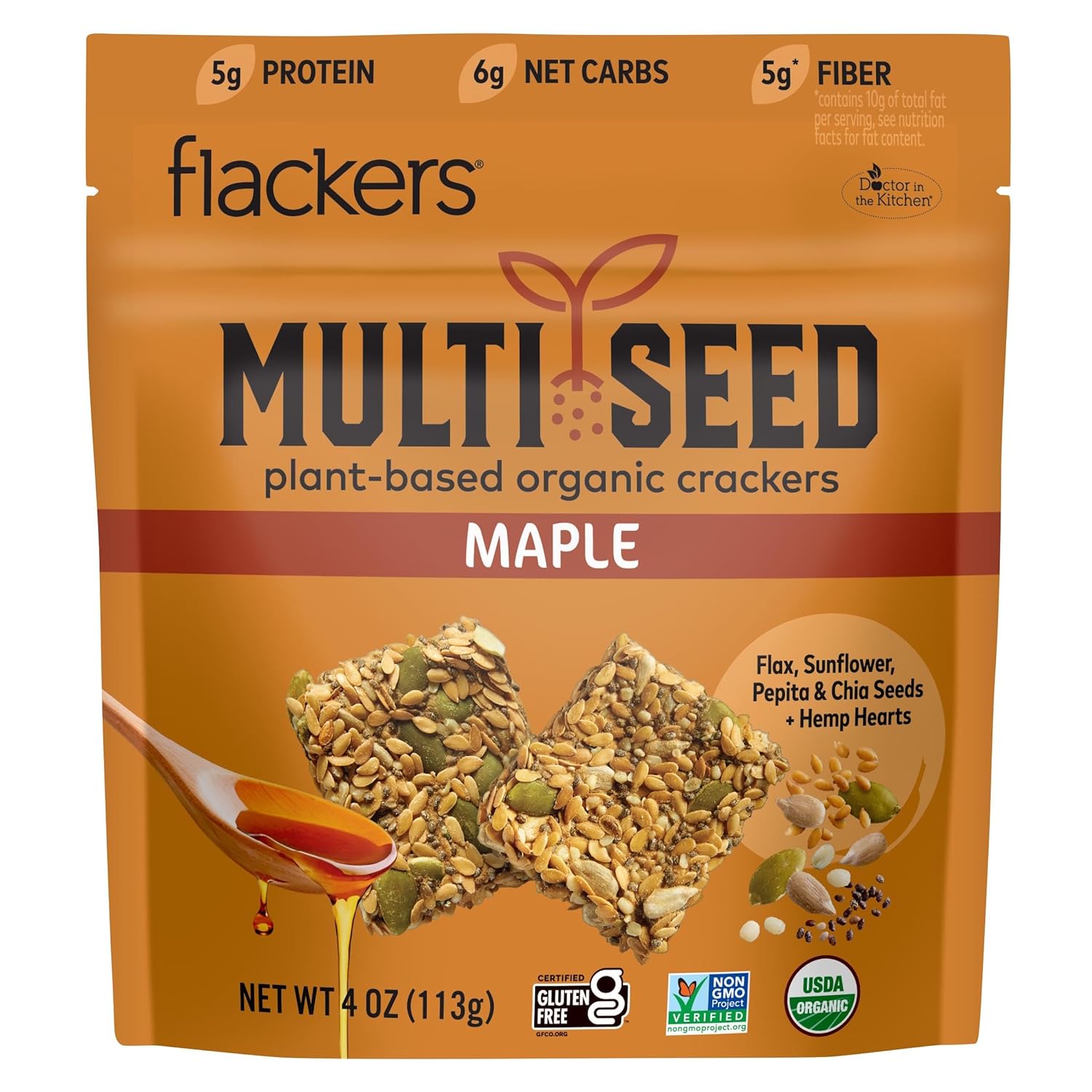 Flackers Organic Maple Multi-Seed Crackers